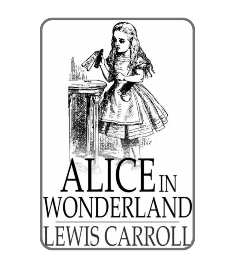 alice in wonderland book cover classic fantasy story for kids
