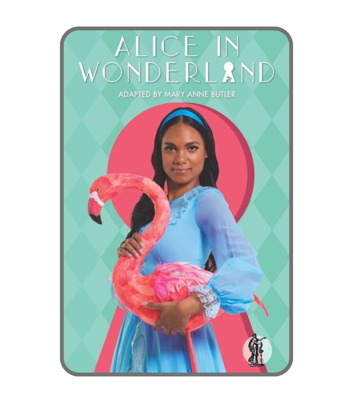 girl holding flamingo alice in wonderland themed cover modern kids book girl holding flamingo alice in wonderland themed cover modern kids book