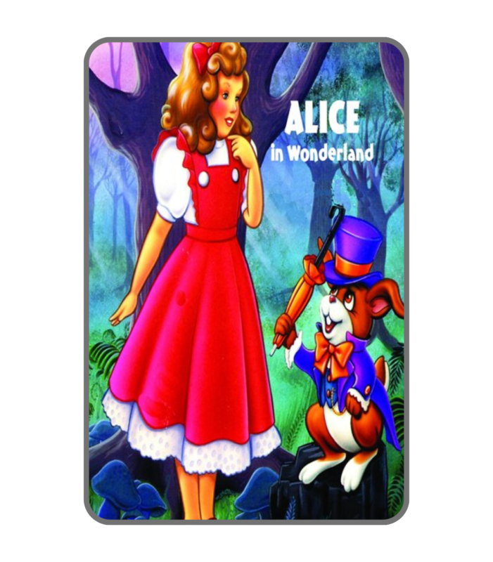 white rabbit with pink eyes alice in wonderland story illustration